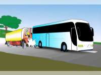 Diduga Sopir Mengantuk, di Balen Truk Tangki Seruduk Bus Dari Belakang