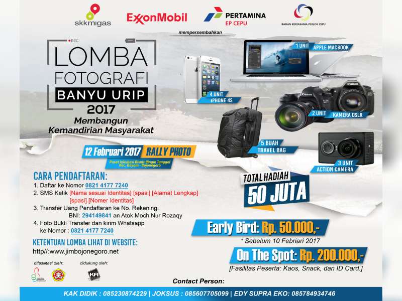 Ikuti Lomba Fotografi Banyu Urip 2017, Tema: Membangun Kemandirian Masyarakat