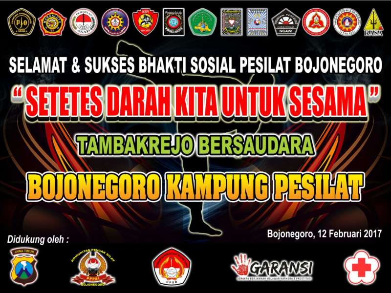 Ratusan Anggota Pencak Silat Akan Bakti Sosial di Tambakrejo