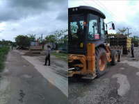 Jalan Berlubang di Desa Gayam Mulai Diperbaiki