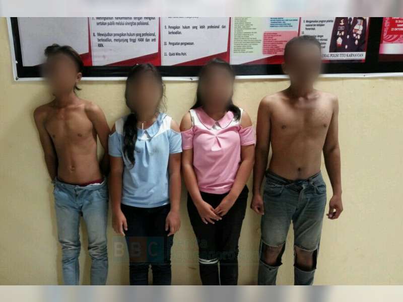 Polsek Kasiman Kembali Amankan 4 Remaja Anak Punk Untuk Diberikan Pembinaan