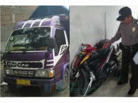 Mio Seruduk Truk dari Belakang, Pengendara Dilarikan ke Rumah Sakit