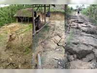 Ledakan Dari Dalam Tanah di Wonocolo, Akibatkan Retakan Tanah Seluas 5 Hektare