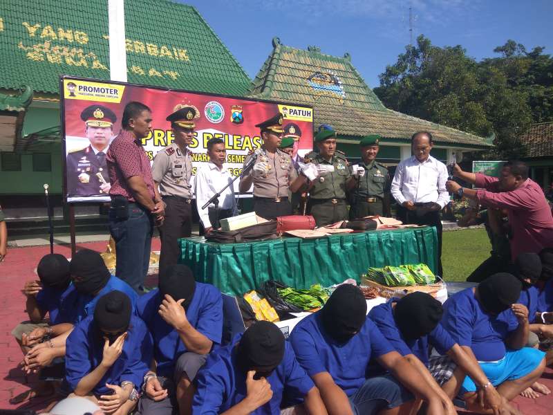 Ada Oknum Kades dan Residivis Terjaring Razia Narkoba Tumpas Semeru Polres Bojonegoro