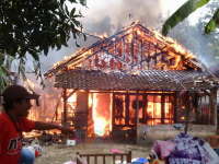 Akibat Korsleting, 4 Rumah di Dander Hangus Terbakar