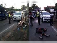 Honda CB Hantam Xenia di Kapas, Pengendara  Luka Berat