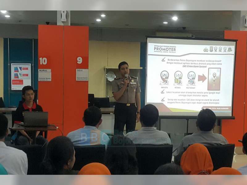 Kapolres Sosialisasikan Aplikasi CAS di Bank BNI 46 Cabang Bojonegoro