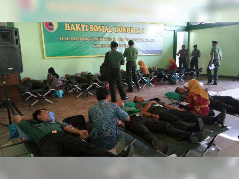 Kodim 0813 Bojonegoro Gelar Donor Darah