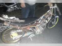 Suzuki Satria Seruduk Sepeda Pancal, Seorang Pengendara Alami Luka Berat