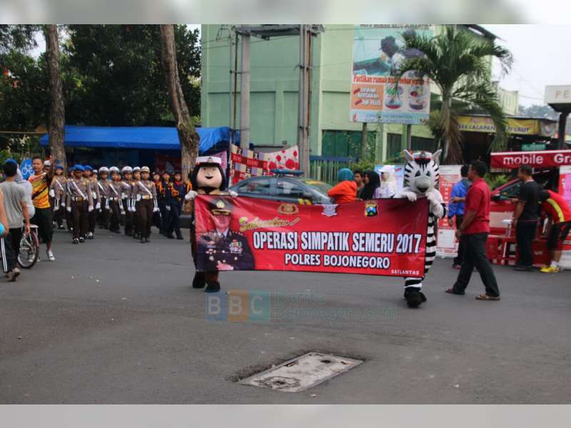 Polisi Cilik Meriahkan CFD di Alun-alun Kota Bojonegoro