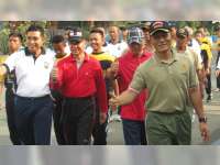 Jaga Sinergitas, Polres Mengajak Olahraga Bersama TNI dan Forpimda