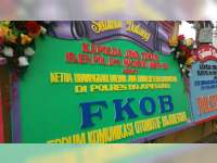 Karangan Bunga Berjejer Sambut Kedatangan Kapolda Besok