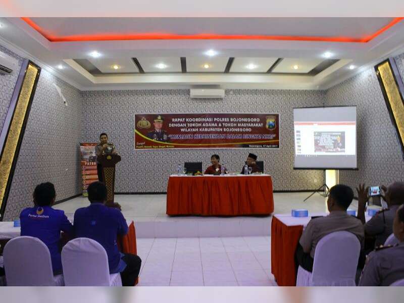 Gelar Rakor, Kapolres Bojonegoro Ajak Tokoh Agama dan Tokoh Masyarakat Jaga Keutuhan NKRI