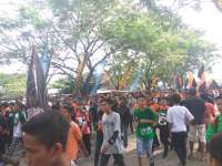 Antusisasme Pendukung Persibo di Stadion Letjend H Soedirman