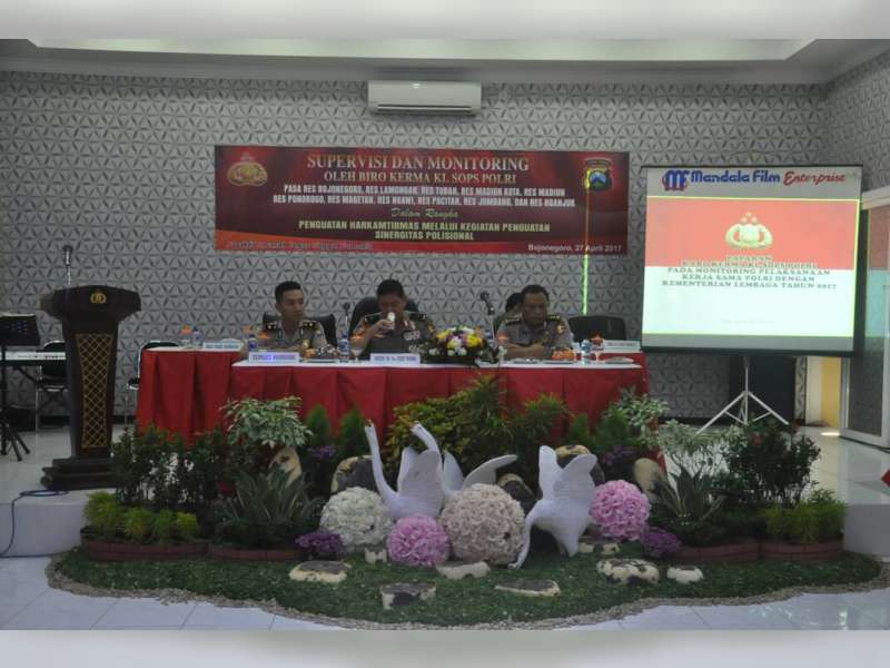 Biro Kerma KL Sops Polri Adakan Supervisi dan Monitoring di Polres Bojonegoro
