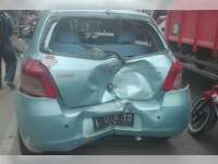 Satria Seruduk Yaris di Kalitidu, 2 Orang Luka-Luka