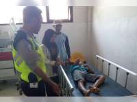 Honda CB Tabrak Pejalan Kaki di Padangan, Pengendara CB dan Pejalan Kaki Sama-sama Terluka