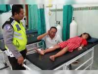 Yamaha Vega Tabrak Sepeda Pancal, Pengayuh Sepeda Luka-Luka