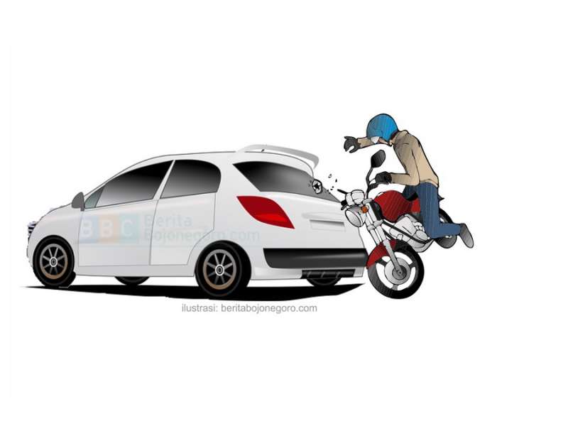 Kurang Konsentrasi, Yamaha Vixion Seruduk Honda Mobilio di Balen, Pengendara Vixion Terluka