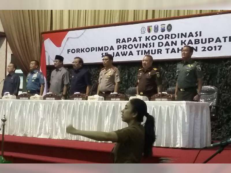 Hadiri Rakor Forkopimda se Jatim, Kapolres Bersama Forpimda Bojonegoro Berkomitmen Jaga Kondusifitas Wilayah