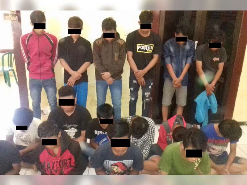 Polsek Sumberrejo Amankan 16 Remaja Yang Diduga Lakukan Penganiayaan