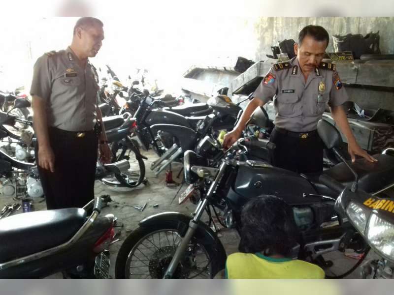 Polres Blora Lakukan Perbaikan Kendaraan Bermotor