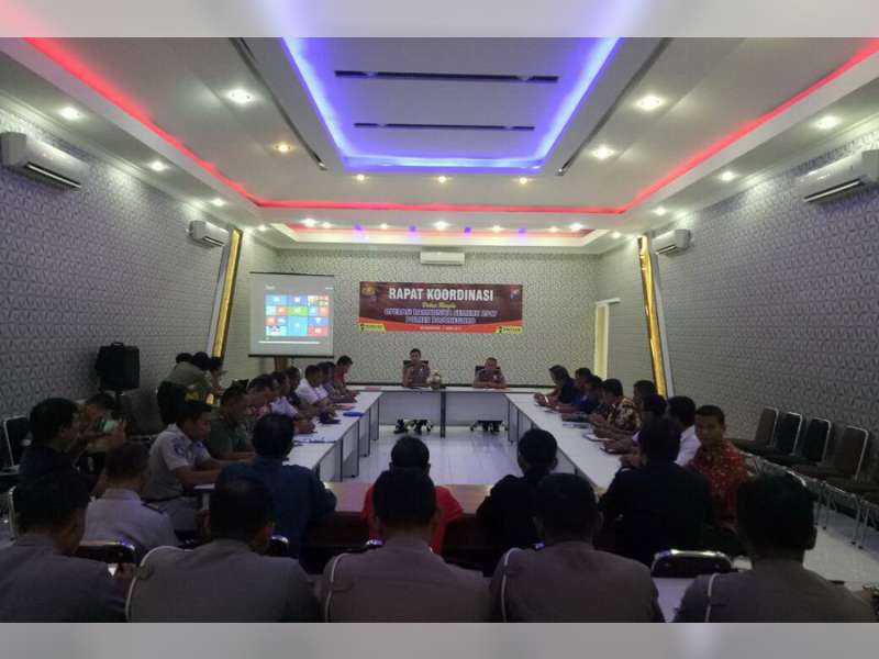 Polres Bojonegoro Gelar Rakor Operasi Ramadniya Jelang Mudik Lebaran Idul Fitri 1438 H