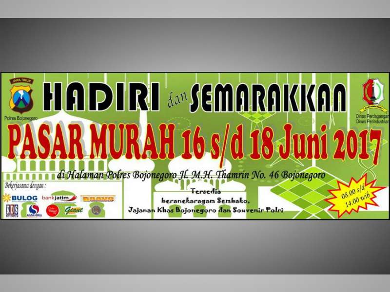 Polres Bojonegoro akan Gelar Pasar Murah