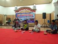 Halal Bihalal Pemuda Desa Semambung, Petugas Polsek Kanor Sosialisasi Kamtibmas