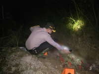 Kapolres Pimpin Langsung Olah TKP Pengemudi Mobil Honda Mobilio di Hutan Ngambon.