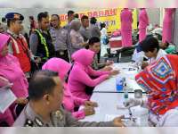 Donor Darah di Polres Bojonegoro Berhasil Terkumpul 152 Kantung Darah