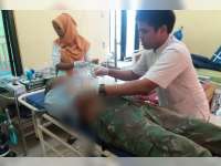 Supra X Seruduk Honda Win di Dander, Kedua Pengendara Alami Luka-Luka