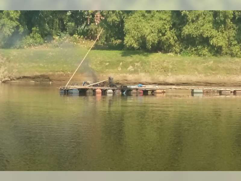 Lagi, Polres Bojonegoro Tindak Penambang Pasir Mekanik Ilegal, di Sungai Bengawan Solo