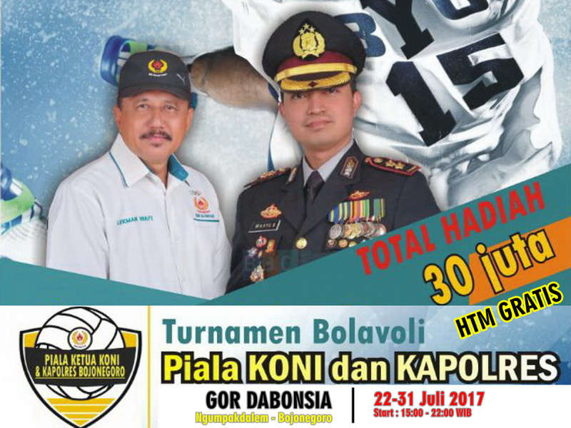 Inilah Peserta Turnamen Bola Voli Piala KONI dan Kapolres Bojonegoro