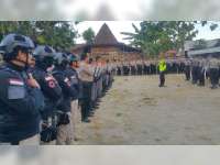 Antisipasi Konflik, Polres Bojonegoro Kirim Pasukan ke Lokasi Proyek ECW JTB di Kaliombo