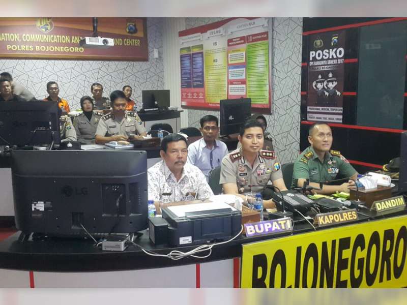 Bersama 3 Pilar, Kapolres Ikuti Vicon Sosialisasikan Perpu Ormas Dengan Mabes Polri