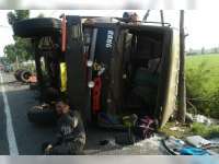 Seorang Pengemudi Meninggal Dunia Dalam Kecelakaan Dua Truck di Widang Tuban