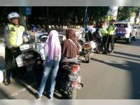 Patroli Hunting Sistem Sat Lantas Polres Bojonegoro, Tindak 17 Pelanggar Lalu Lintas