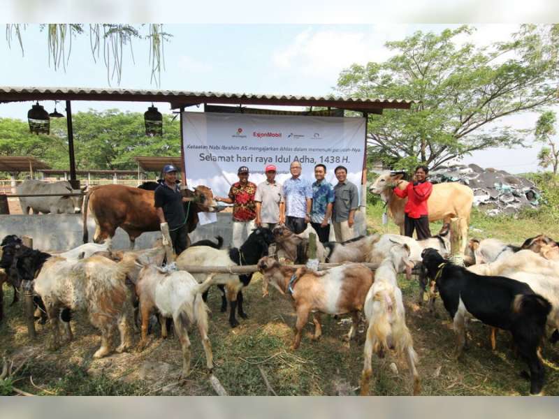 Karyawan EMCL Salurkan Hewan Kurban Pada Warga Gayam