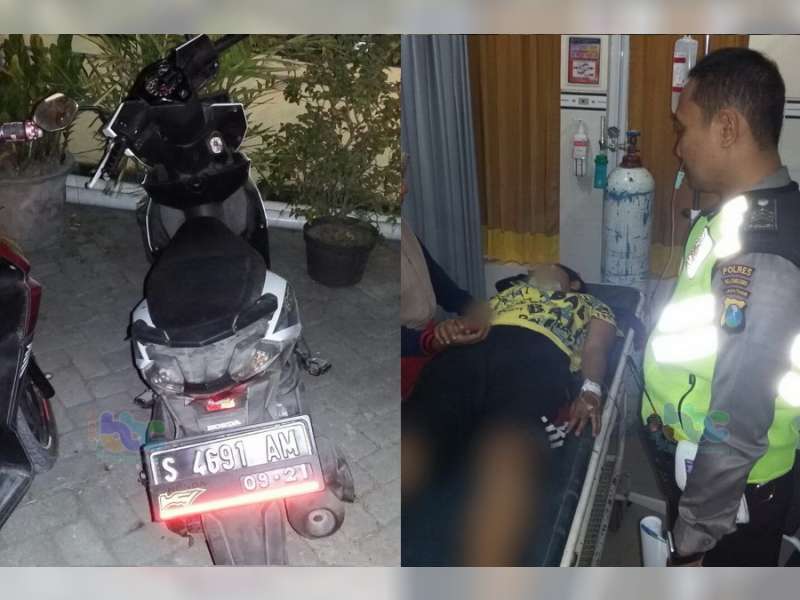 Kurang Konsentrasi, Motor Seruduk Pikap di Kalitidu, Pengendara Motor Luka-Luka