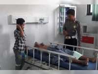 Akibat Ban Kempes, Pemotor di Ngraho Tabrak Rel Besi Pagar Pembatas Jalan