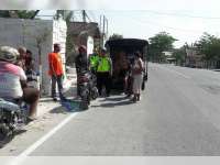 Motor Tabrak Sepeda Pancal di Ngraho 2 Orang Luka-Luka