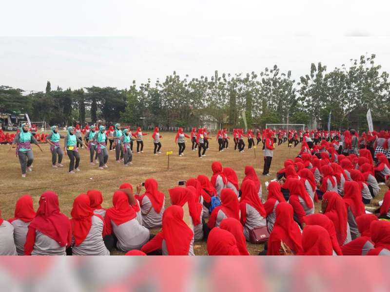 Ibu - Ibu PKK Ikuti Senam Perwosi Kecamatan Purwosari