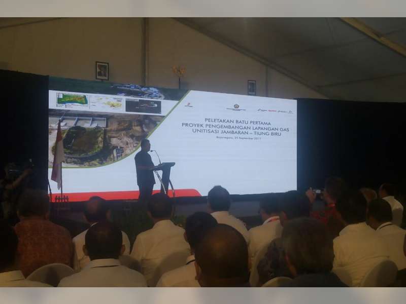 Peletakan Batu Pertama Proyek Pengembangan Lapangan Gas  JTB Dilakukan Menteri ESDM