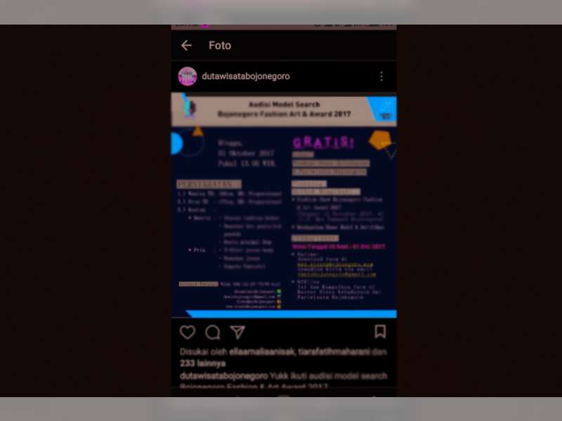 Disbudpar Kecolongan, Akun IG Duta Wisata Sebarkan Informasi Kurang Pantas