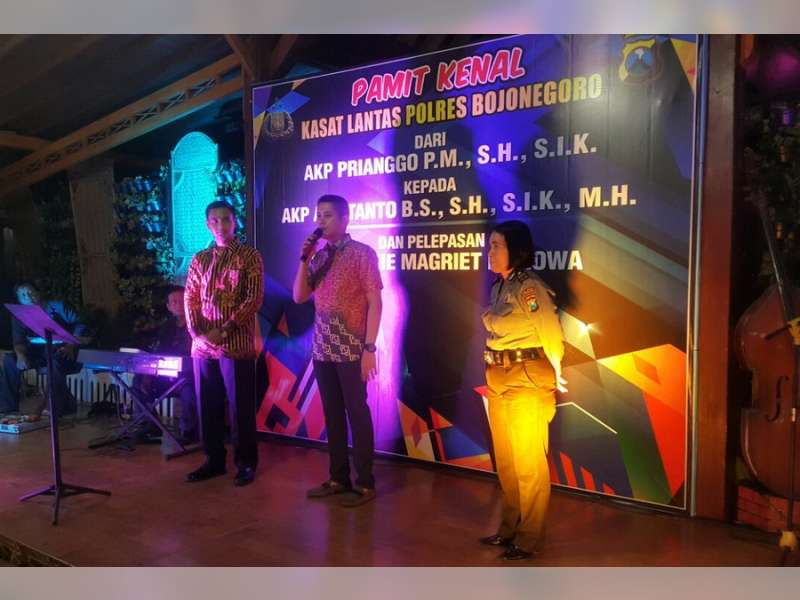 Pamit Kenal Kasat Lantas Polres Bojonegoro Berlangsung Meriah