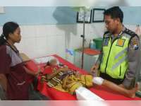 Seorang Bocah di Ngraho Patah Kaki Akibat Dilanggar Motor