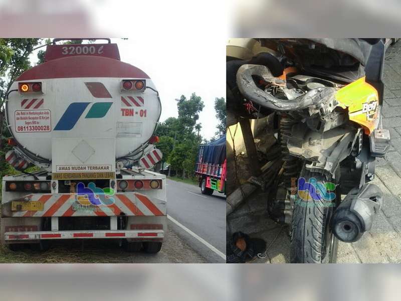 Motor Ditabrak Truk di Kalitidu, 2 Orang Luka-Luka