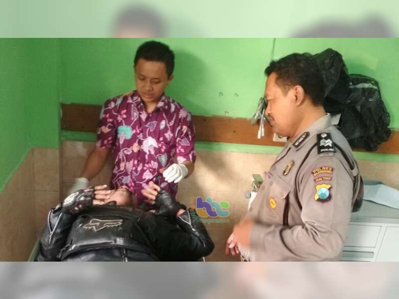 Kecelakaan Motor di Balen, Seorang Pengendara Luka-Luka