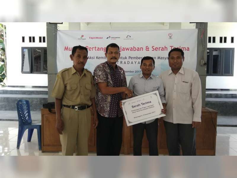 Musdes dan Serah Terima Pembangunan Pagar Lapangan Desa Talok Kuatkan Gotong Royong Warga